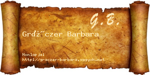 Gráczer Barbara névjegykártya